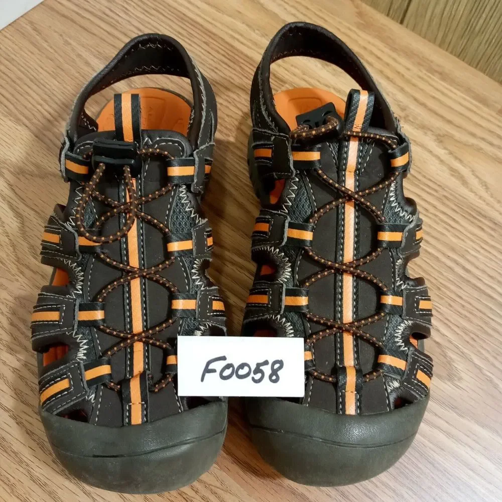 Arizona Jeans Co. Boys Sz 1 EU 32 Slingback Sandal Shoe Sneaker Closed Toe Brown